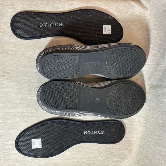 ROTHY’S SZ 8.5 The Flat Grey Mist Cap Toe Slip On Ballet Flats Shoes - Picture 9 of 11